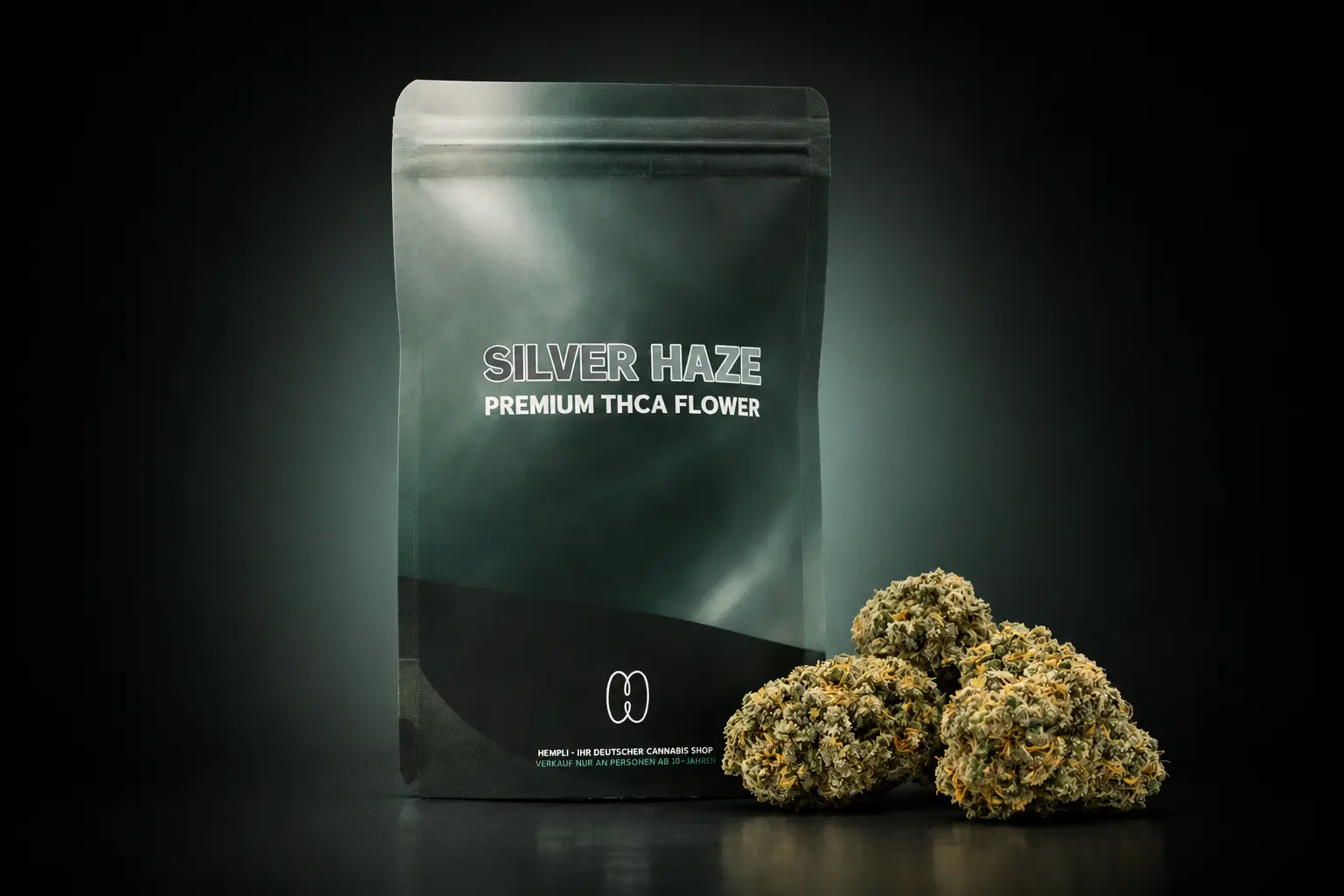 Silver haze - THCA-blüten und verpackung