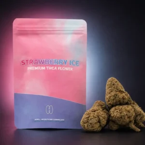 Strawberry ice - THCA-blüten und verpackung