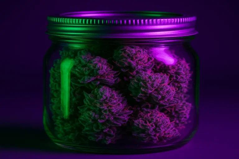 Cannabis fermentieren. THCA Buds in a jar