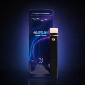 THCA cartridge - Grape Ape und verpackung