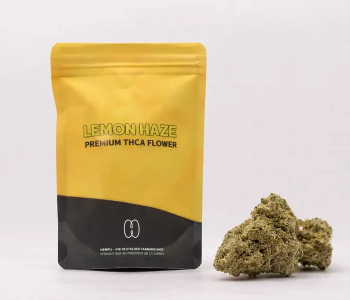 Lemon haze - THCA-blüten und verpackung